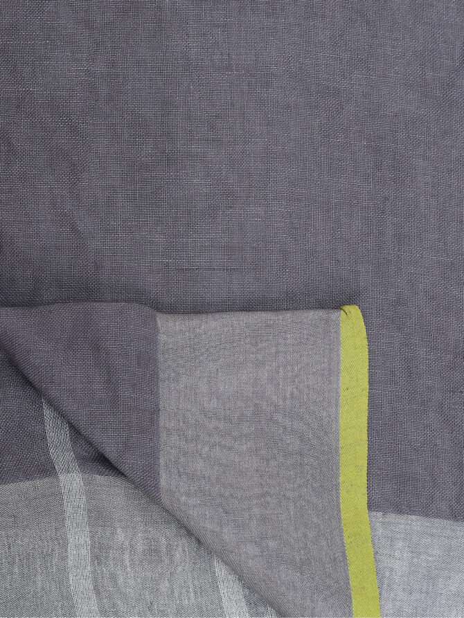 Slate Grey Solid Colour Linen Saree