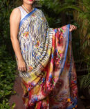 Multicolor Pure Silk Saree