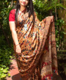 Multicolor Kalamkari Pure Silk Saree