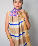 Multicolour Floral Tussar Digital Print Saree