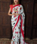 Floral Crepe Digital Printed Saree
