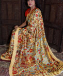 Multicolor Kalamkari mulberry tussar Digital Printed Saree