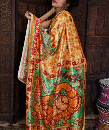Kalamkari Mulberry Silk Printed Saree