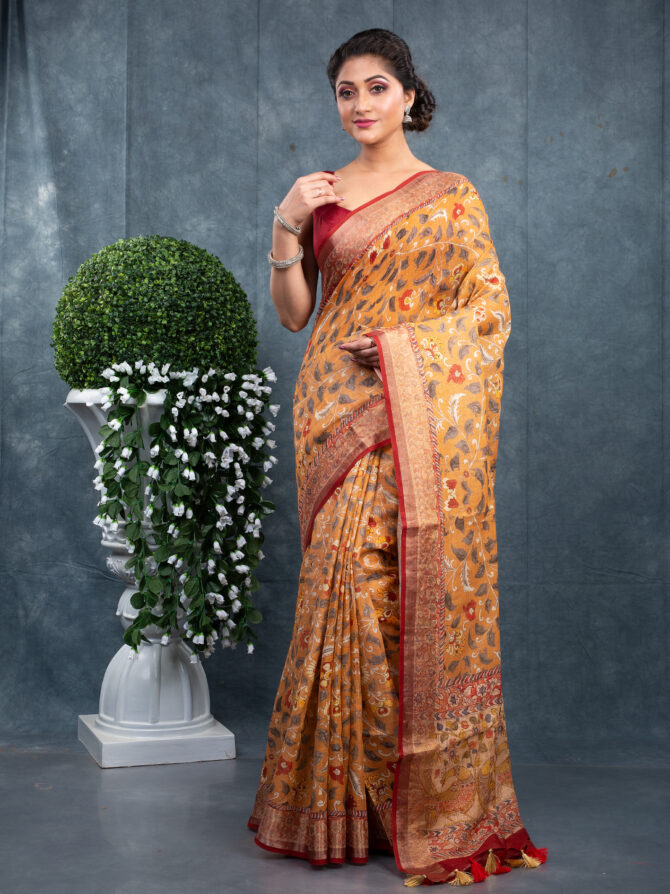 Red-Peach Combination A Outstanding Ajrakh Patola Saree