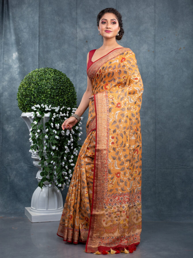 Red-Peach Combination A Outstanding Ajrakh Patola Saree