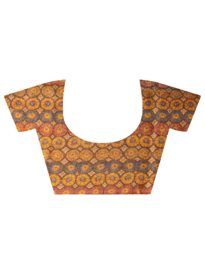 Mixed Gold-Yellow & Maroon Highlights The Ajrakh Patola Saree