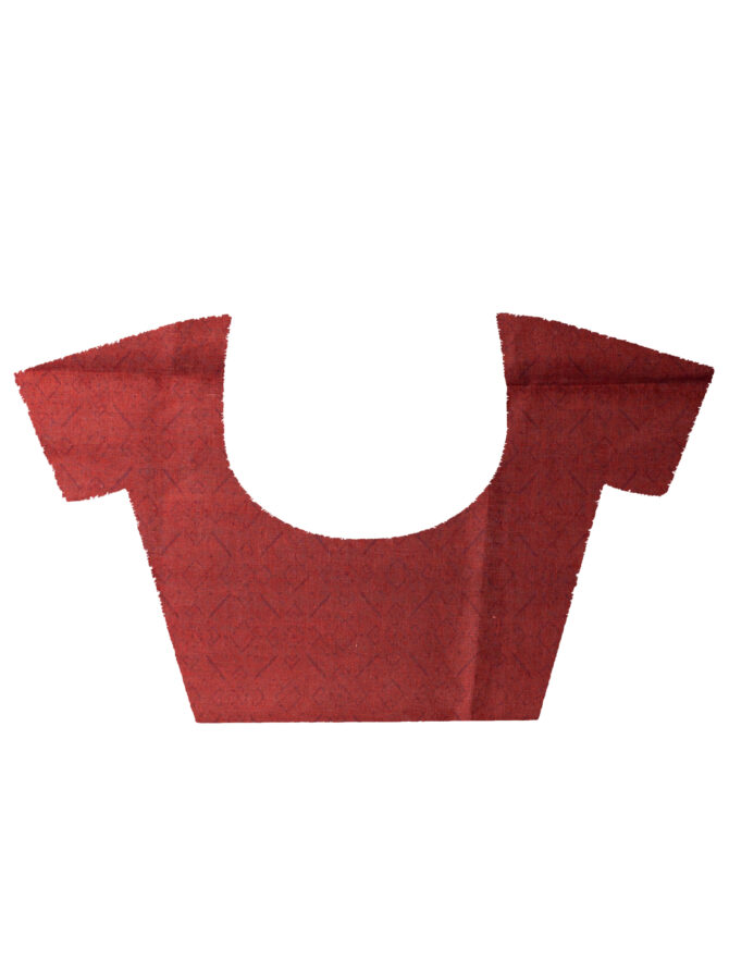 Hot Coffee With Maroon Shades A Ajrakh Patola Digital Printed Saree