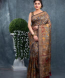 Mixed Mahendi Colour or Lots Of Character In Pichwai Digital Printed Saree