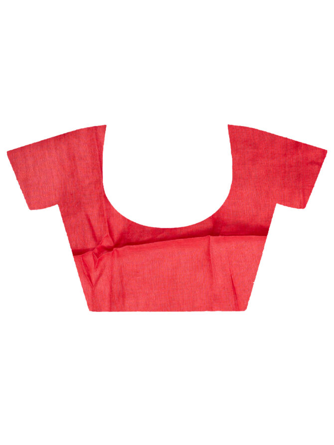 Red Red And More Red Simple Handed Embroidered Linen Saree