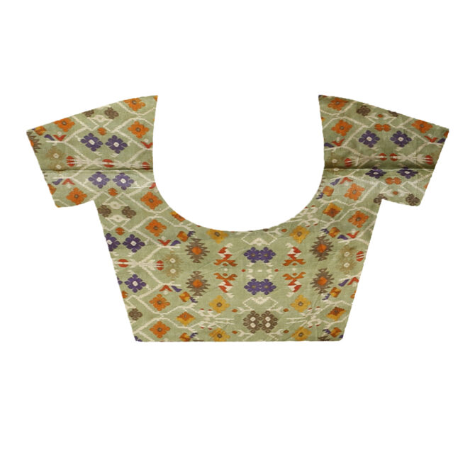 U.F Clay Brown Floral Tussar Digital-Print Saree