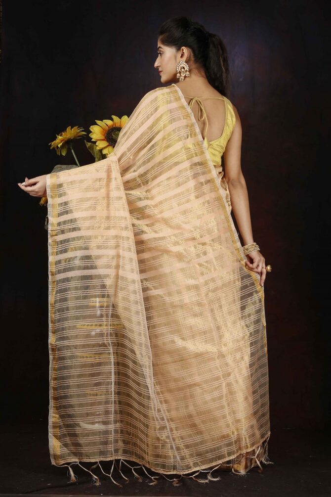Gold Stripped Zari Silk Saree