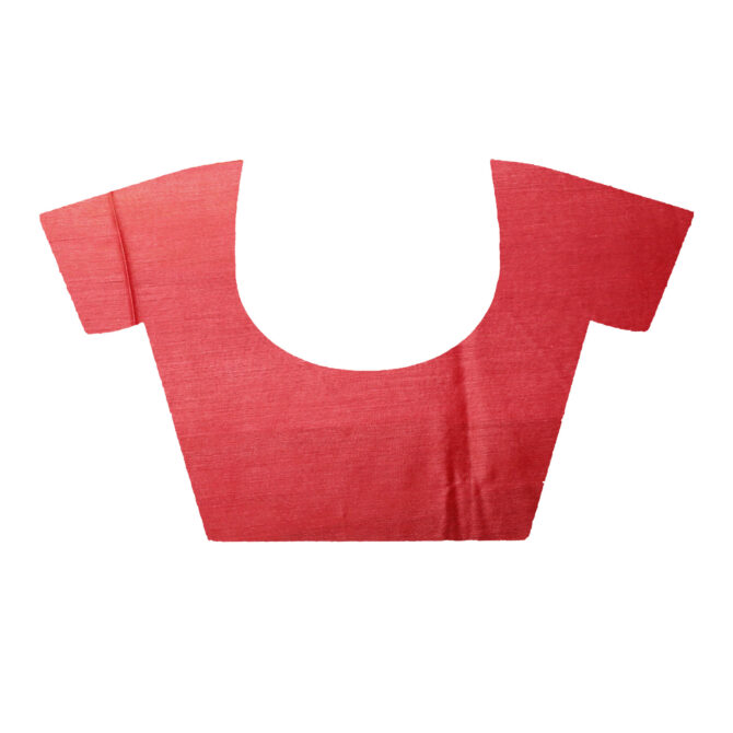 Persian Red Solid Pure Silk Saree