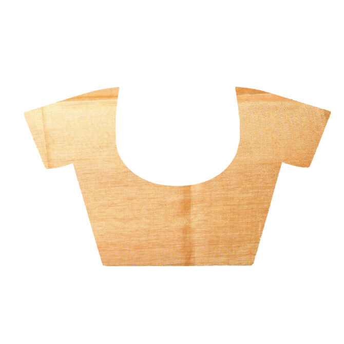 Deep Saffron Orange Tissue Linen Saree